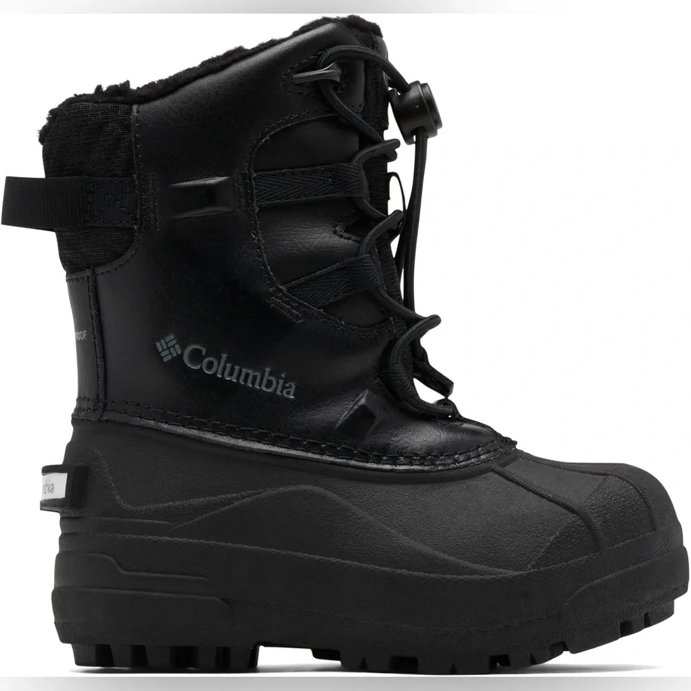 NWT Columbia Youth Bugaboot Celsius Insulated Waterproof Snow Boot, Blk/Graphite